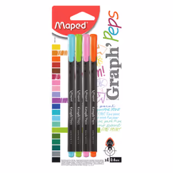 Maped 749143, Blue, Green, Orange, Pink, Multicolour, Polypropylene (PP), Triangle, 0.4 mm, Blister