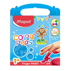 Maped M812510 washable finger paint Blue, Green, Red, Yellow