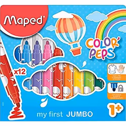 Maped 846020, 12 colours, Brush tip, 5 mm, Multicolour, Triangle, Children