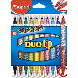 Maped 849010, 10 colours, Multicolour, Bullet tip, Multicolour, Blister