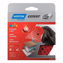 Norton Self-Adhesive Pex Sanding Discs 120 grit(Set of 5)