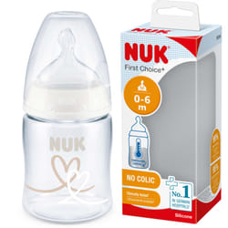 First Choice+ Bottle | 0-6 Months | Temperature Control | Silicone Teat | Anti-Colic Valve | BPA Free | 150ml