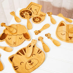 Tableware Set (Baa Baa Lamb) Comprising 1 Plate + 3 Spoons