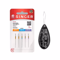 Singer Stretch Ball Point 2045 Sewing Machine Needles, Assorted 80-100