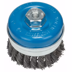 1608614000 Steel Wire Cup Brush, 0.8mm, 90mm x M14, Blue