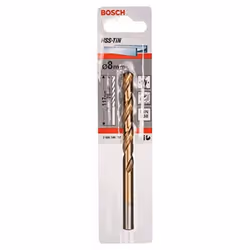Bosch 2608596731 DIN338 Metal HSS-Tin Drill Bit, 8.0mm x 75mm x 117mm, Silver