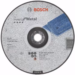 Bosch Professional 2608600228 Expert for Metal Grinding disc with Depressed Centre, 230 mm
