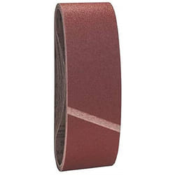 Bosch 2608606082 Sanding Belt, 75mm x 533mm, 80 Grit, Red, Pack of 10