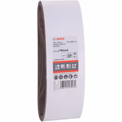 Bosch 2608606082 Sanding Belt, 75mm x 533mm, 80 Grit, Red, Pack of 10