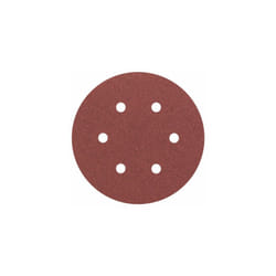 Bosch Professional 2608605720 Sanding Disc for Wood, Velcro Type, 6 Hole, 150mm, P120 Grit, Brown, Pack of 5