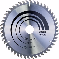 Bosch Professional 2608640623 Circular Saw Blade Optiline Wood, Silver, 210 x 30 mm
