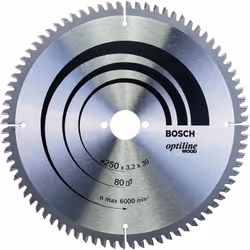 Bosch Optiline Wood Circular Saw Blades, Wood, 25 cm, Bosch, 950 g, 1 pc(s)