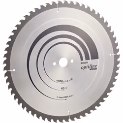 Bosch 2608640675 Optiline Wood Circular Saw Blade for Bench, 400mm x 3.5mm x 30mm, 60 Teeth, Blue