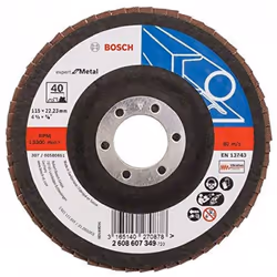 Bosch Professional 2608607349 Expert for Metal Flap disc for Angle Grinders, Straight version-115 Diameter, 22 mm bore diamet ...