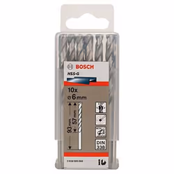 Bosch Professional 2608595066 Metal Drill bits HSS-G, DIN 338, Silver