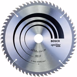 Bosch Professional 2608640443 Optiline Wood Circular Saw Blade (for Wood, 254 x 30 x 2.8 mm, 40 Teeth; Accessories for Circular Saws), Silver