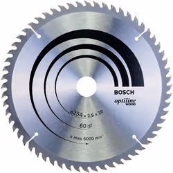 Bosch Optiline Wood Circular Saw Blades, Wood, 25.4 cm, Bosch, 775 g, 1 pc(s)