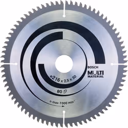 Bosch Professional 2608640447 Multi Material Circular Saw Blade (216 x 30 x 2.5 mm, 80 Teeth; Accessories for Circular Saw),  ...