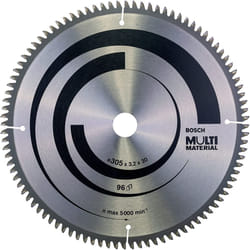 Bosch 2608640453 Multi Material Circular Saw Blade, 305mm x 3.2mm x 30mm, 96 Teeth, Silver