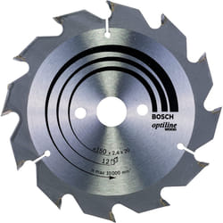 Bosch 2608641169 Optiline Wood Circular Hand Saw Blade, 150mm x 2.4mm x 20mm, 12 Teeth, Silver