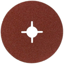 Bosch 2609256253 Fibre Sanding Disc for Angle Grinder Clamped for Wood and Metal 125 mm Disc, 22 mm Bore, 100 Grit