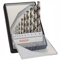 Bosch Professional 2607010535 10-Piece HSS-G Robust Line Metal Drill Bit Set (for Metal, Cut, Accessories for Drill Drivers)  ...