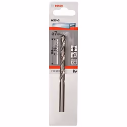 Bosch 2608585929 Din338 HSS-G Metal Drill Bit, 7.0mm x 69mm x 109mm, Silver