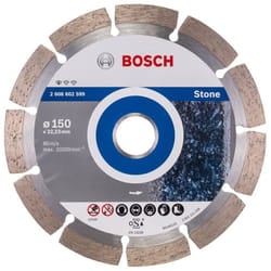 Bosch 2608602599 Standard for Stone Diamond Cutting Disc, 150mm Ã, 22.23mm x 2mm x 10mm, Silver/Grey