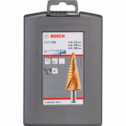 Bosch HSS-TiN Step Drill Bit, 3-flat Shank, Set - Additional view 2