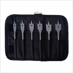 Bosch 1/4" 6 Piece Selfcut Flat Spade Wood Bits Set in Wallet 2608587793