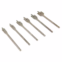 Bosch 1/4" 6 Piece Selfcut Flat Spade Wood Bits Set in Wallet 2608587793