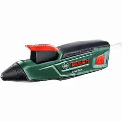 Bosch GluePen, Hot glue pen, Black, Green, Red, Metal, Plastic, Stone, Wood, 2 g/min, 15 s, 7 mm