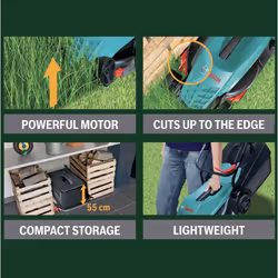 Bosch Corded Rotary Lawnmower Rotak 320ER Garden Grass Cutter High Speed Motor