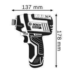 Bosch GDR 12V-105 Professional 1/4" 2600 RPM 105 N⋅m Black, Blue - Additional view 2