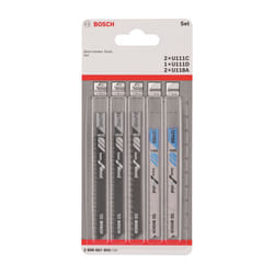 Jigsaw Blades, U-shank, for Wood & Metal, Pack of 5