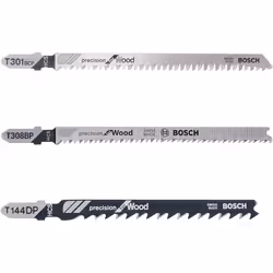 Bosch Professional 2607010905 Precision Jigsaw Blades x 30 for Wood in Tough Box, Grey