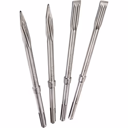 Bosch Professional 2607017368 SDS-Max Chisel Set, Silver, Set of 4 Pieces