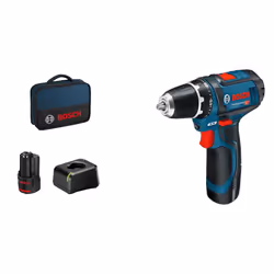 Bosch Akku-Bohrschrauber 12 V Li-Ion, Power screwdriver, Pistol handle, Black, Blue, Red, 1300 RPM, 400 RPM, 1300 RPM