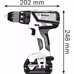 Bosch Akku-Bohrschrauber 12 V Li-Ion 1300 RPM Black, Blue, Red