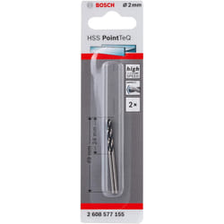 Bosch Professional 2608577155 2-piece PointTeQ HSS Twist Drill Bit (for metal, 2 x 24 x 49 mm, accessories for drill driver)