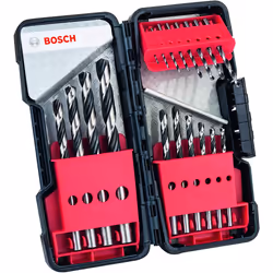 Bosch 2608577350 Metal Twist Drill HSS-Set 18-Piece PointTeQ in Box, 1-10 mm
