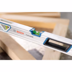 Bosch Professional 120 cm Spirit Level (Non-magnetic, All-Round Readability, Aluminium Housing, Robust End Caps, in Blister Packaging)