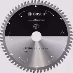 Bosch 2 608 837 776, Aluminium, 21.6 cm, 3 cm, 1.6 mm, 7000 RPM, 2.2 mm