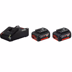 Bosch 1 600 A01 9S0, Battery & charger set, Lithium-Ion (Li-Ion), 4 Ah, 18 V, Bosch, Black