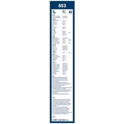 Bosch Wiper Blade Twin 653, Length: 650mm/400mm â set of front wiper blades
