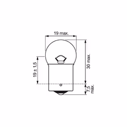 Bosch 1987301022, Car Light Bulb, R5W Pure Light, Brake Light, Turn Signal, Taillight, Licence Plate Light