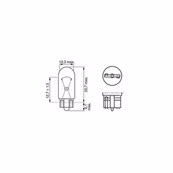 W3W 504 Pure Light car light bulbs 12 V 3 W W21x95d 2 bulbs