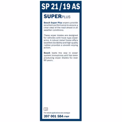 Bosch Wiper Blade Twin Spoiler 584S, Length: 530mm/475mm â set of front wiper blades