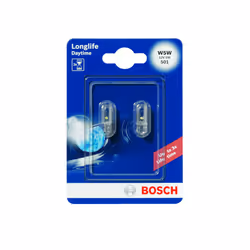 Bosch 1987301052 Car Light Bulb W5W Long-life Wedge Bulb/Miniwatt Bulb