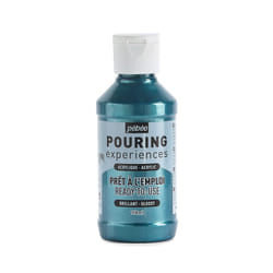Pebeo P?b?o-Pouring Experiences-Ready-to-Use Premixed Acrylic Ideal for Fluid Art Metallic-118 ml Paint  4 Fl Oz (Pack of 1)  Cobalt Blue Metallic